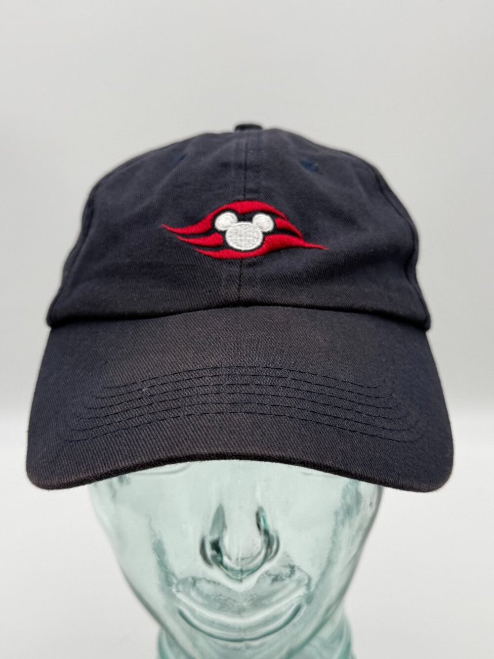 Disney Cruise Lines Logo Hat Mickey Mouse Navy One Size Adjustable Strapback Cap
